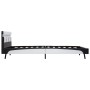 Bed frame with LED white synthetic leather 140x200 cm by vidaXL, Beds and slatted bases - Ref: Foro24-280299, Price: 167,36 €...
