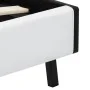 Bed frame with LED white synthetic leather 140x200 cm by vidaXL, Beds and slatted bases - Ref: Foro24-280299, Price: 160,59 €...