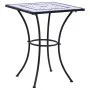 Blue and white ceramic mosaic table for café, 60 cm. by vidaXL, Garden tables - Ref: Foro24-46706, Price: 112,92 €, Discount: %