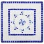 Blue and white ceramic mosaic table for café, 60 cm. by vidaXL, Garden tables - Ref: Foro24-46706, Price: 112,92 €, Discount: %