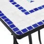 Blue and white ceramic mosaic table for café, 60 cm. by vidaXL, Garden tables - Ref: Foro24-46706, Price: 112,92 €, Discount: %