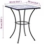 Blue and white ceramic mosaic table for café, 60 cm. by vidaXL, Garden tables - Ref: Foro24-46706, Price: 112,92 €, Discount: %