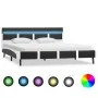 Estructura de cama con LED de cuero sintético gris 140x200 cm de vidaXL, Camas y somieres - Ref: Foro24-280309, Precio: 209,0...