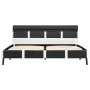 Bed frame with LED in gray synthetic leather 140x200 cm by vidaXL, Beds and slatted bases - Ref: Foro24-280309, Price: 209,05...