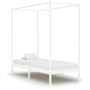 Bed frame with canopy solid white pine wood 90x200 cm by vidaXL, Beds and slatted bases - Ref: Foro24-283262, Price: 169,06 €...