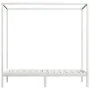Estructura cama con dosel madera maciza pino blanco 90x200 cm de vidaXL, Camas y somieres - Ref: Foro24-283262, Precio: 166,8...