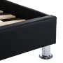Bed frame with LED black synthetic leather 90x200 cm by vidaXL, Beds and slatted bases - Ref: Foro24-285426, Price: 188,57 €,...