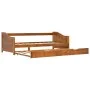 Schlafsofa aus honigbraunem Kiefernholz, Struktur 90 x 200 cm von vidaXL, Betten und Lattenroste - Ref: Foro24-283153, Preis:...