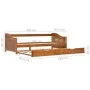 Schlafsofa aus honigbraunem Kiefernholz, Struktur 90 x 200 cm von vidaXL, Betten und Lattenroste - Ref: Foro24-283153, Preis:...
