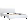 Bettgestell aus weißem Kunstleder, 140 x 200 cm von vidaXL, Betten und Lattenroste - Ref: Foro24-285459, Preis: 196,44 €, Rab...