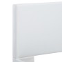 Estructura de cama de cuero sintético blanco 140x200 cm