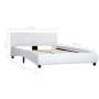 Bettgestell aus weißem Kunstleder, 140 x 200 cm von vidaXL, Betten und Lattenroste - Ref: Foro24-285459, Preis: 193,48 €, Rab...