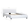 Bettgestell aus weißem Kunstleder, 140 x 200 cm von vidaXL, Betten und Lattenroste - Ref: Foro24-285459, Preis: 196,44 €, Rab...