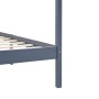 Cama con dosel de madera maciza de pino gris 100x200 cm de vidaXL, Camas y somieres - Ref: Foro24-283275, Precio: 103,39 €