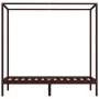 Cama con dosel madera maciza de pino marrón oscuro 100x200 cm de vidaXL, Camas y somieres - Ref: Foro24-283269, Precio: 102,8...