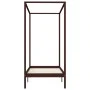 Cama con dosel madera maciza de pino marrón oscuro 100x200 cm de vidaXL, Camas y somieres - Ref: Foro24-283269, Precio: 102,8...