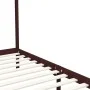 Cama con dosel madera maciza de pino marrón oscuro 100x200 cm de vidaXL, Camas y somieres - Ref: Foro24-283269, Precio: 102,8...