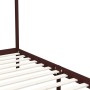 Dunkelbraunes Himmelbett aus massivem Kiefernholz, 100 x 200 cm von vidaXL, Betten und Lattenroste - Ref: Foro24-283269, Prei...