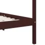 Cama con dosel madera maciza de pino marrón oscuro 100x200 cm de vidaXL, Camas y somieres - Ref: Foro24-283269, Precio: 102,8...