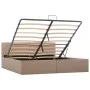 Hydraulic trundle bed cappuccino synthetic leather 160x200 cm by vidaXL, Beds and slatted bases - Ref: Foro24-285532, Price: ...