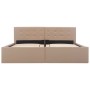 Cama canapé hidráulica cuero sintético capuchino 160x200 cm de vidaXL, Camas y somieres - Ref: Foro24-285532, Precio: 352,55 ...