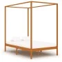 Cama con dosel de madera maciza de pino marrón miel 120x200 cm de vidaXL, Camas y somieres - Ref: Foro24-283258, Precio: 196,...