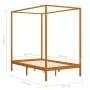 Cama con dosel de madera maciza de pino marrón miel 120x200 cm de vidaXL, Camas y somieres - Ref: Foro24-283258, Precio: 196,...