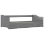 Gray pine wood sofa bed structure 90x200 cm by vidaXL, Beds and slatted bases - Ref: Foro24-283151, Price: 207,65 €, Discount: %
