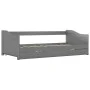 Gray pine wood sofa bed structure 90x200 cm by vidaXL, Beds and slatted bases - Ref: Foro24-283151, Price: 205,03 €, Discount: %