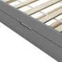 Gray pine wood sofa bed structure 90x200 cm by vidaXL, Beds and slatted bases - Ref: Foro24-283151, Price: 205,03 €, Discount: %
