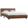 Estructura de cama de cuero sintético marrón 120x200 cm de vidaXL, Camas y somieres - Ref: Foro24-285476, Precio: 146,72 €, D...