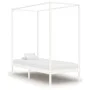 Bed frame with canopy solid white pine wood 100x200 cm by vidaXL, Beds and slatted bases - Ref: Foro24-283263, Price: 138,58 ...