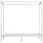 Bed frame with canopy solid white pine wood 100x200 cm by vidaXL, Beds and slatted bases - Ref: Foro24-283263, Price: 138,58 ...