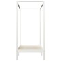 Bed frame with canopy solid white pine wood 100x200 cm by vidaXL, Beds and slatted bases - Ref: Foro24-283263, Price: 148,58 ...