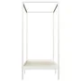 Bed frame with canopy solid white pine wood 100x200 cm by vidaXL, Beds and slatted bases - Ref: Foro24-283263, Price: 138,58 ...