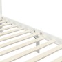 Bed frame with canopy solid white pine wood 100x200 cm by vidaXL, Beds and slatted bases - Ref: Foro24-283263, Price: 148,58 ...