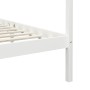 Bed frame with canopy solid white pine wood 100x200 cm by vidaXL, Beds and slatted bases - Ref: Foro24-283263, Price: 148,58 ...