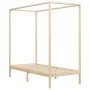 Estructura de cama con dosel madera maciza de pino 100x200 cm de vidaXL, Camas y somieres - Ref: Foro24-283251, Precio: 100,4...