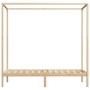 Estructura de cama con dosel madera maciza de pino 100x200 cm de vidaXL, Camas y somieres - Ref: Foro24-283251, Precio: 100,4...