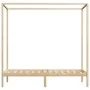 Solid pine wood canopy bed frame 100x200 cm by vidaXL, Beds and slatted bases - Ref: Foro24-283251, Price: 99,67 €, Discount: %