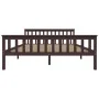 Estructura de cama madera maciza pino marrón oscuro 160x200 cm de vidaXL, Camas y somieres - Ref: Foro24-283236, Precio: 133,...