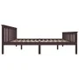 Estructura de cama madera maciza pino marrón oscuro 160x200 cm de vidaXL, Camas y somieres - Ref: Foro24-283236, Precio: 133,...
