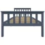 Bettgestell aus massivem, grauem Kiefernholz, 100 x 200 cm von vidaXL, Betten und Lattenroste - Ref: Foro24-283227, Preis: 12...