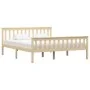Solid light pine wood bed frame 160x200 cm by vidaXL, Beds and slatted bases - Ref: Foro24-283224, Price: 143,14 €, Discount: %