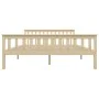 Solid light pine wood bed frame 160x200 cm by vidaXL, Beds and slatted bases - Ref: Foro24-283224, Price: 143,14 €, Discount: %
