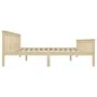 Massives Bettgestell aus hellem Kiefernholz, 160 x 200 cm von vidaXL, Betten und Lattenroste - Ref: Foro24-283224, Preis: 143...