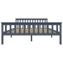 Bettgestell aus massivem, grauem Kiefernholz, 160 x 200 cm von vidaXL, Betten und Lattenroste - Ref: Foro24-283230, Preis: 18...
