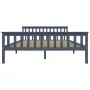 Estructura de cama de madera maciza de pino gris 160x200 cm de vidaXL, Camas y somieres - Ref: Foro24-283230, Precio: 144,58 ...