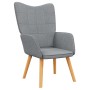 Sillón de relax de tela gris claro