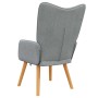 Sillón de relax de tela gris claro